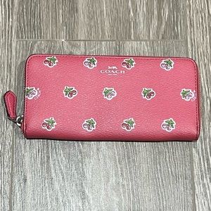 Coach limited edition Cherry Zip Accordion Wallet